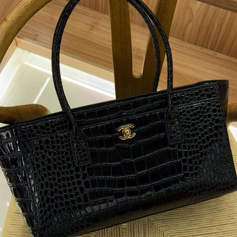 Chanel Crocodile Embossed Tote Bag 35cm