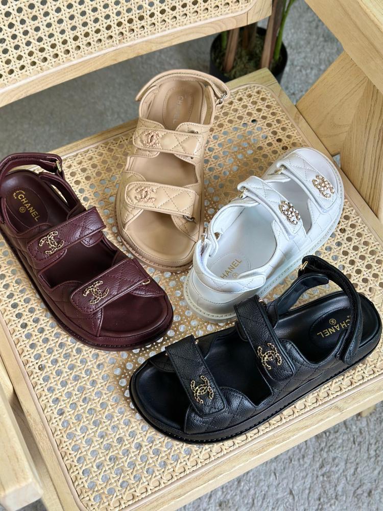 Chanel Quilted Velcro Sandals