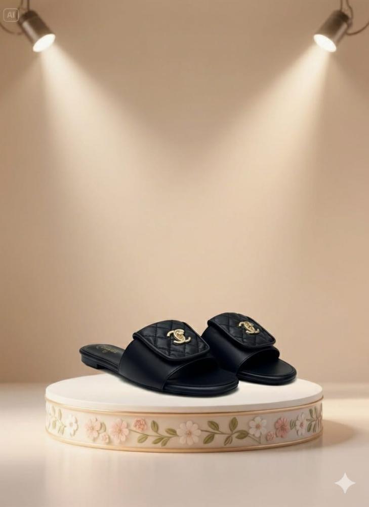 Luxury Quilted Flat Slides