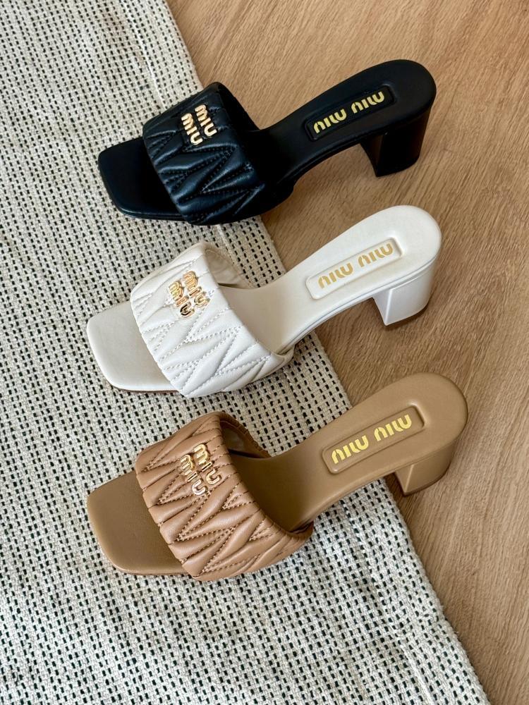 Miu Miu Quilted Block Heels