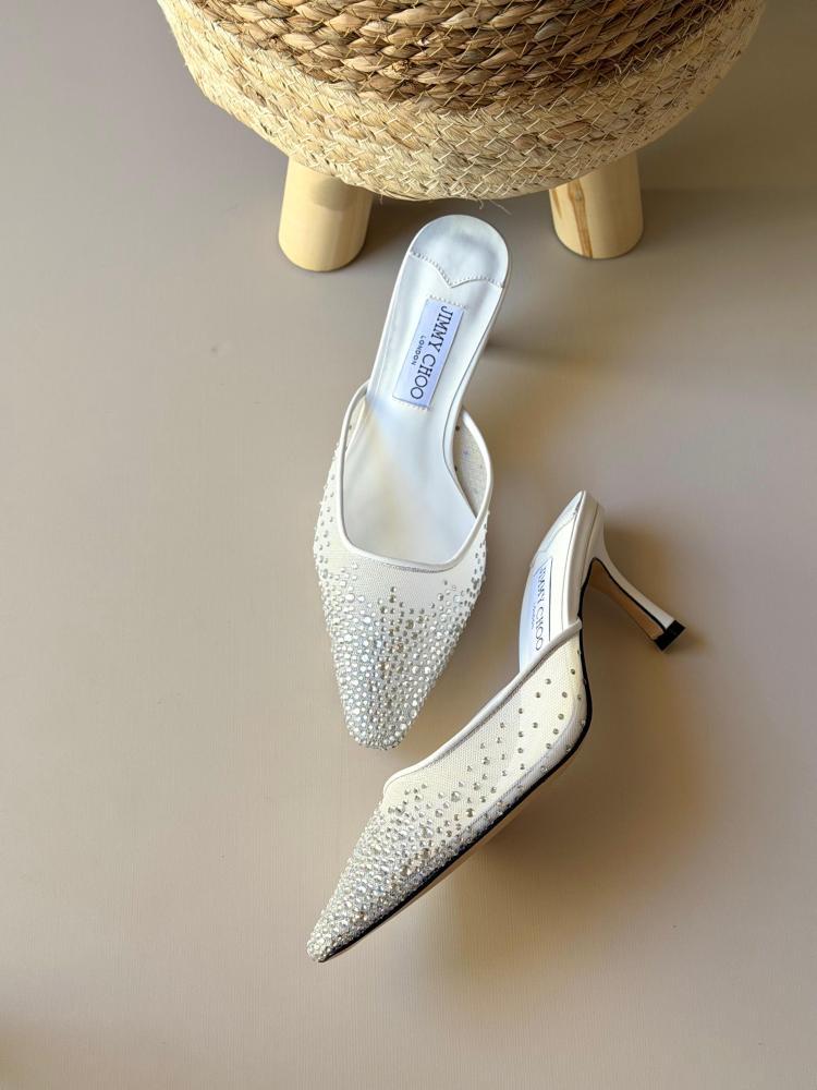 Jimmy Choo Crystal Mule Heels