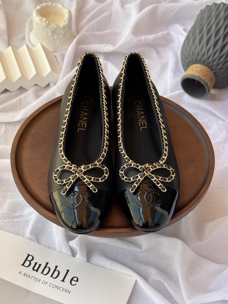 Chanel Chain Bow Ballerina