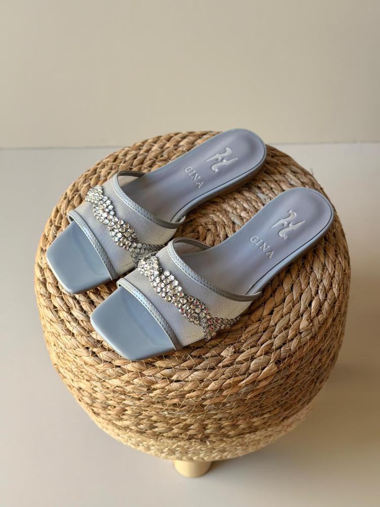 GINA Crystal Slide Sandals