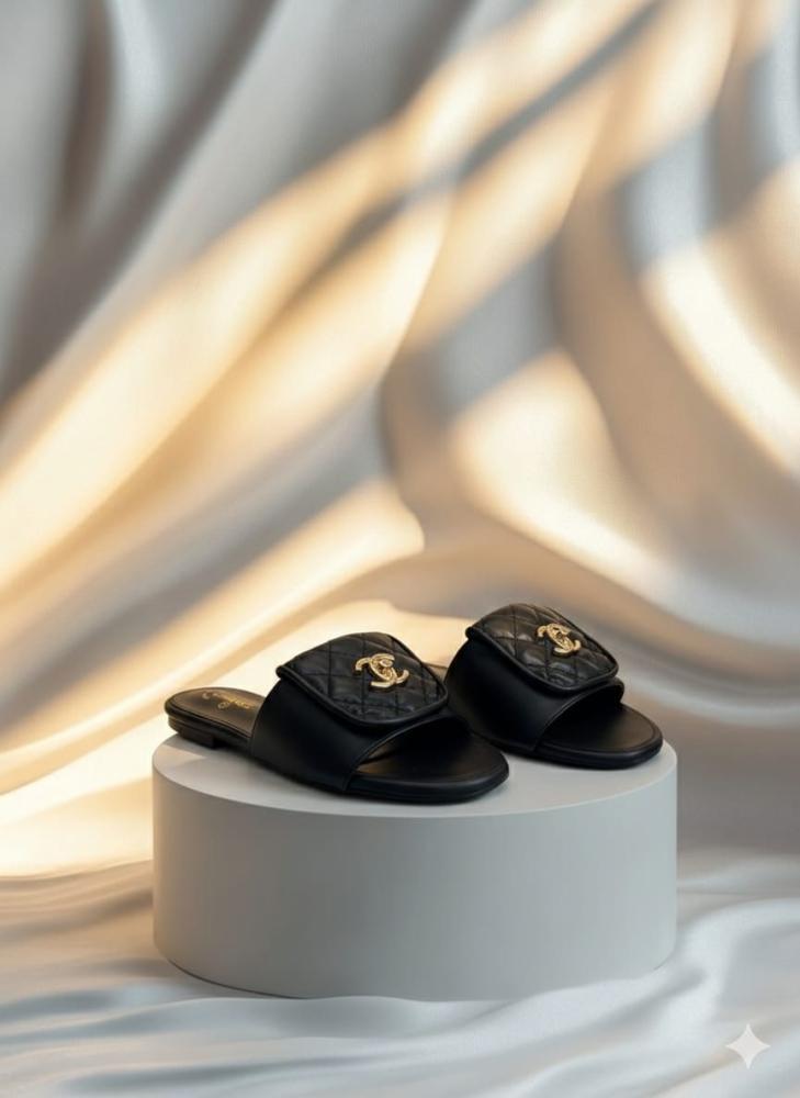 Luxury Quilted Flat Slides