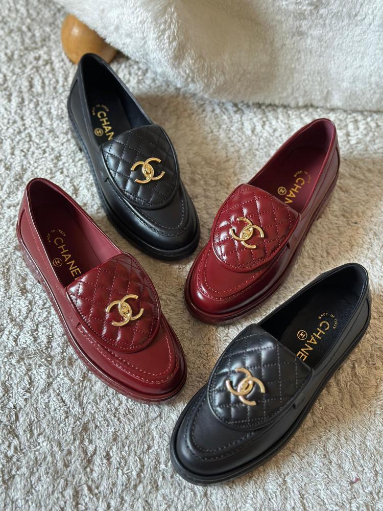 Chanel Quilted Leather Loafers
