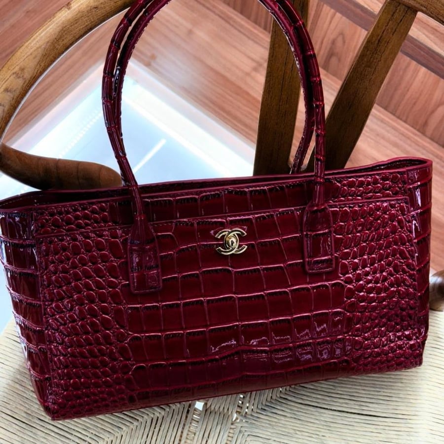 Chanel Crocodile Embossed Tote Bag 35cm