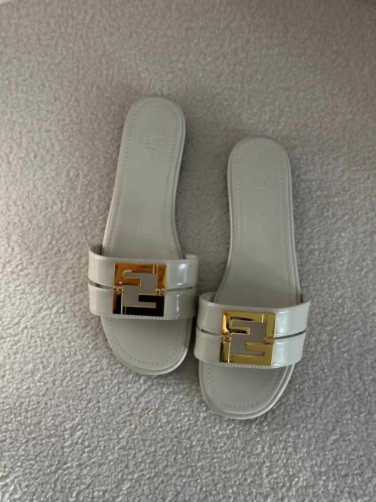 Fendi FF Flat Slide Sandals