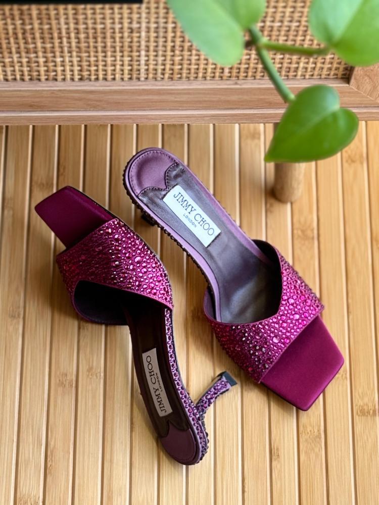 Jimmy Choo Crystal Mule Heels