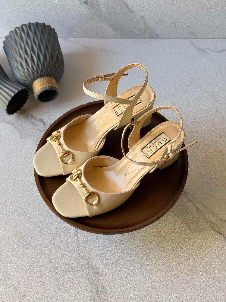 Gucci Horsebit Mid Heel Sandals