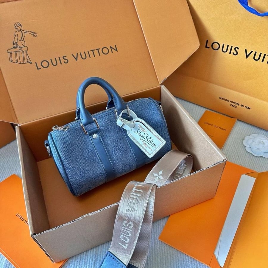 Louis Vuitton Keepall Denim Bag