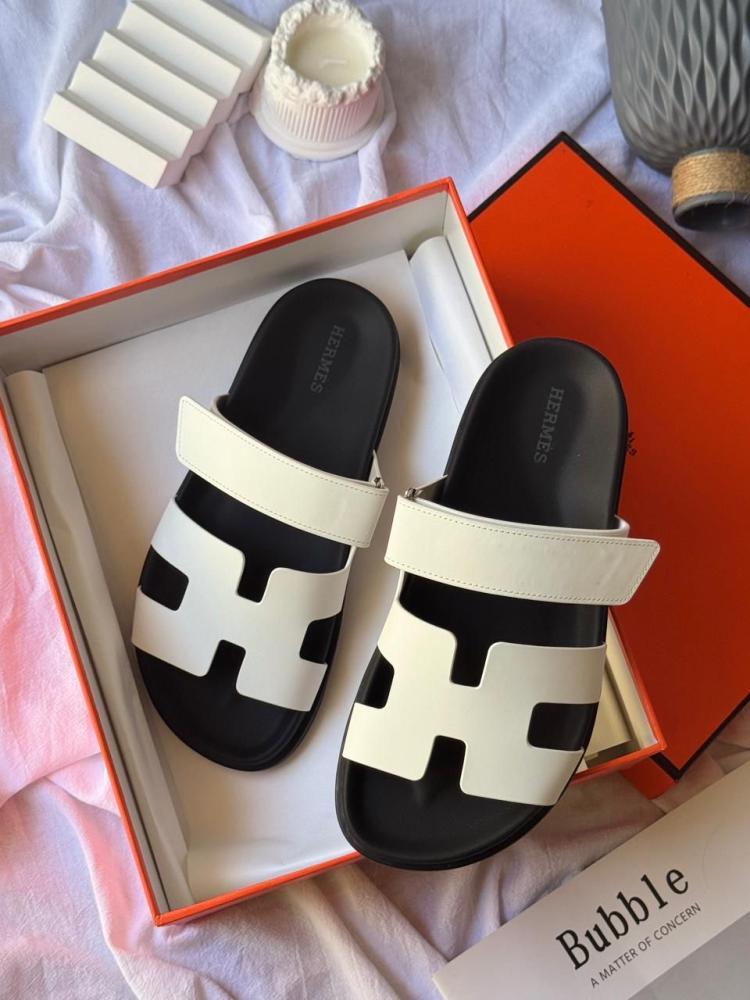 Hermès Chypre Sandals White