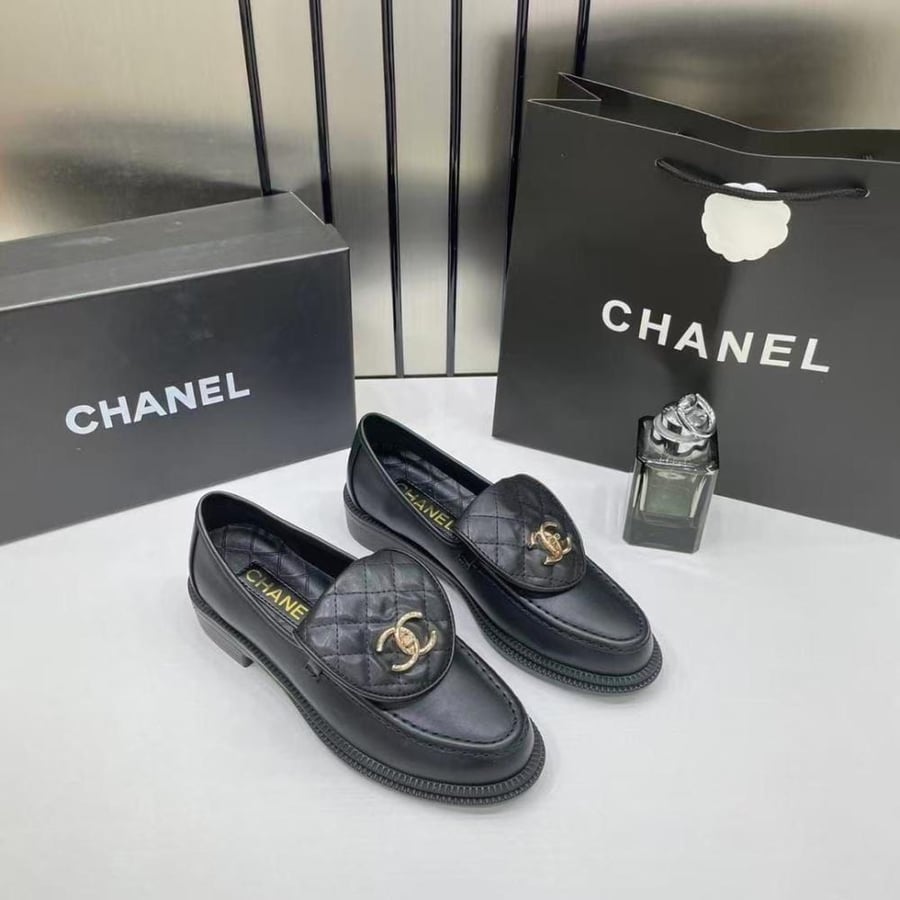 Chanel Quilted CC Loafers