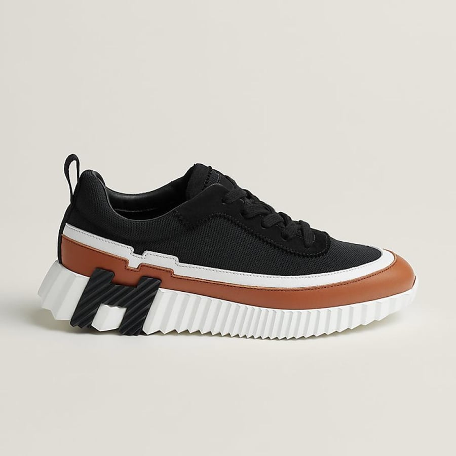 Bouncing sneaker Black - white - Brown
