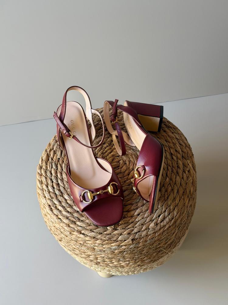 Gucci Horsebit Heel Sandals
