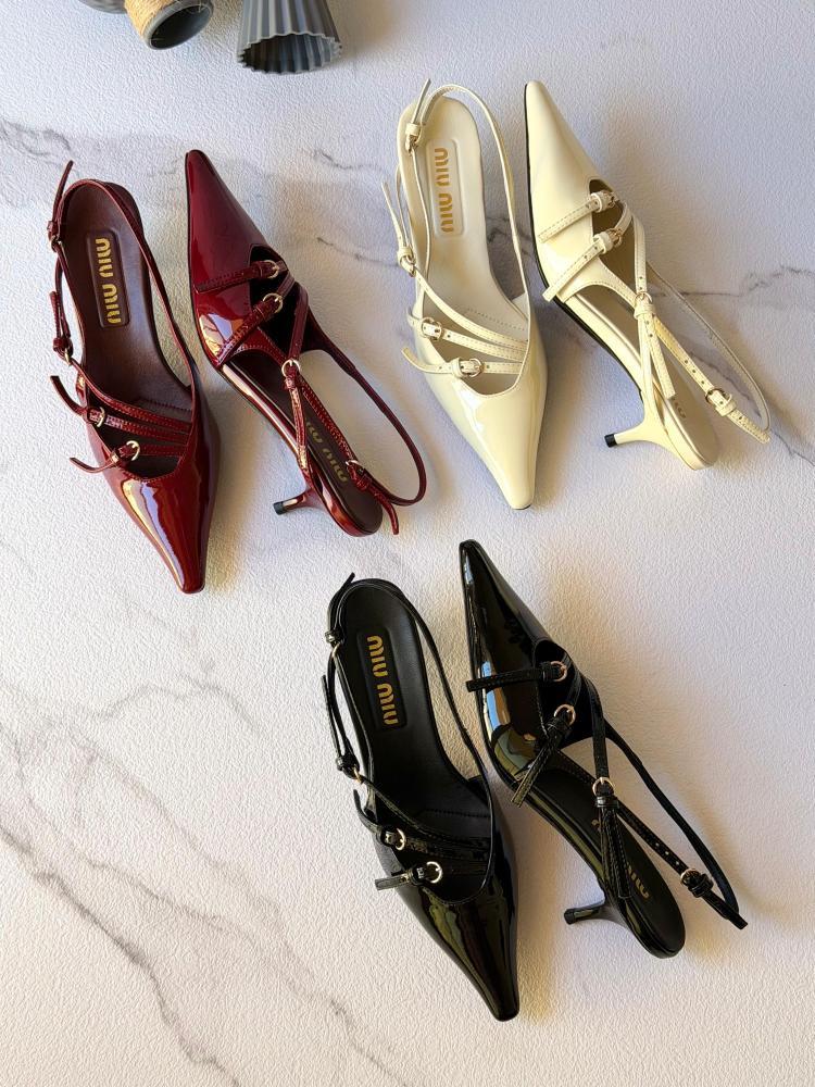 Miu Miu Patent Slingback Heels