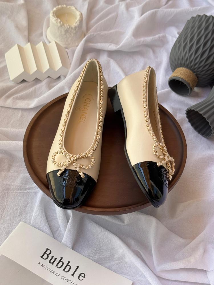 Chanel Chain Bow Ballerina