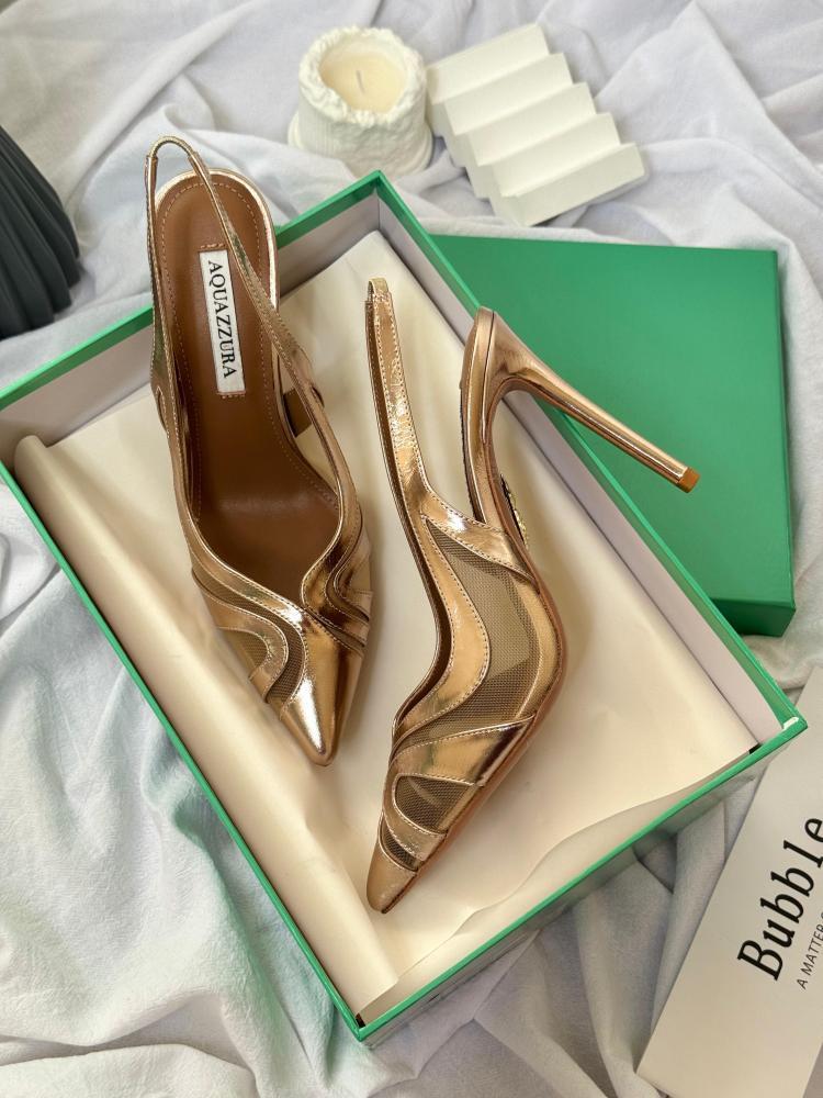 Aquazzura Slingback Mesh Pumps