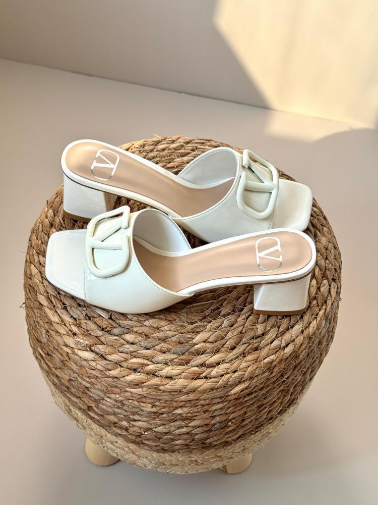 Valentino VLogo Block Heel Sandals
