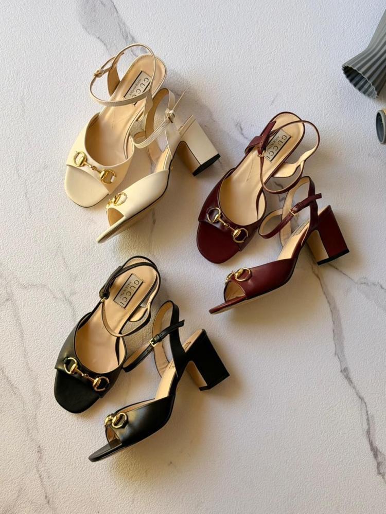 Gucci Horsebit Mid Heel Sandals