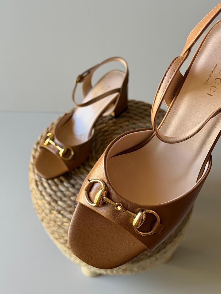 Gucci Horsebit Heel Sandals
