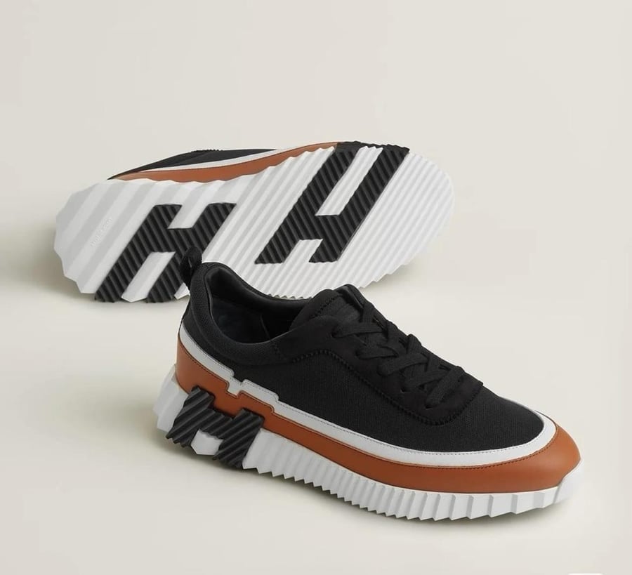 Bouncing sneaker Black - white - Brown