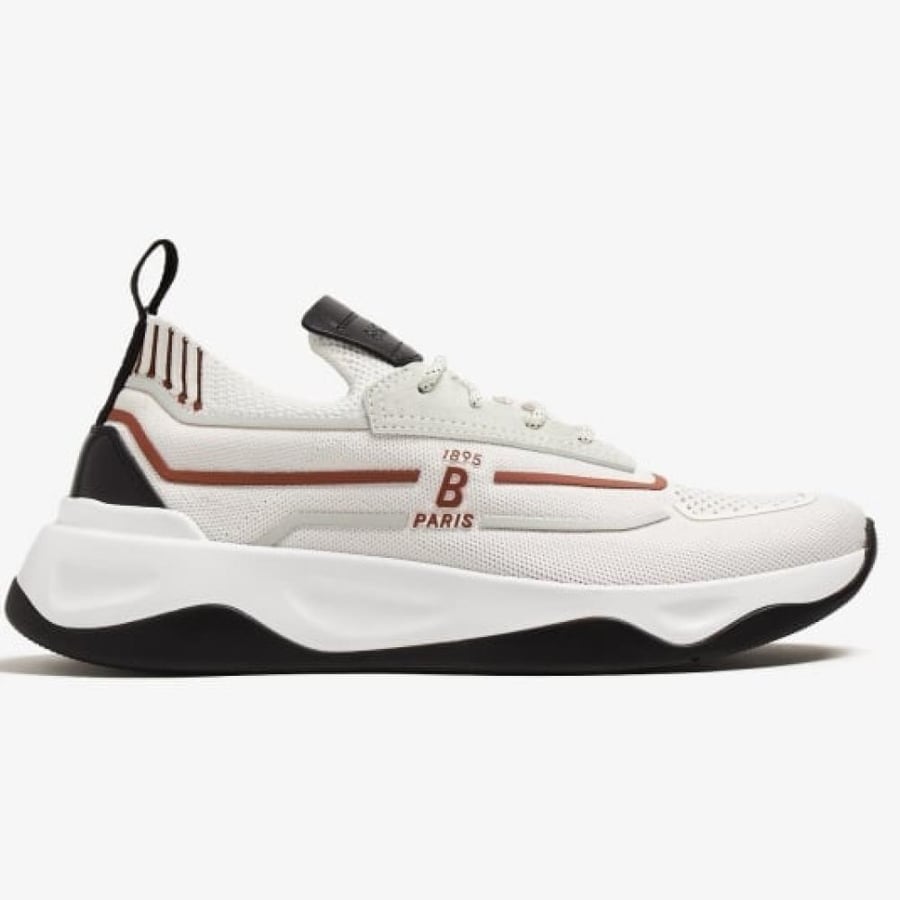 Shadow Knit And Leather Sneaker - White
