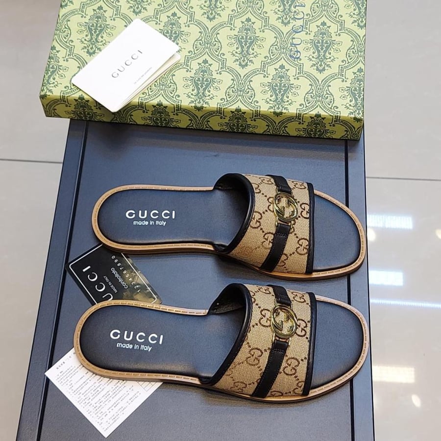 Gucci GG Canvas Slides