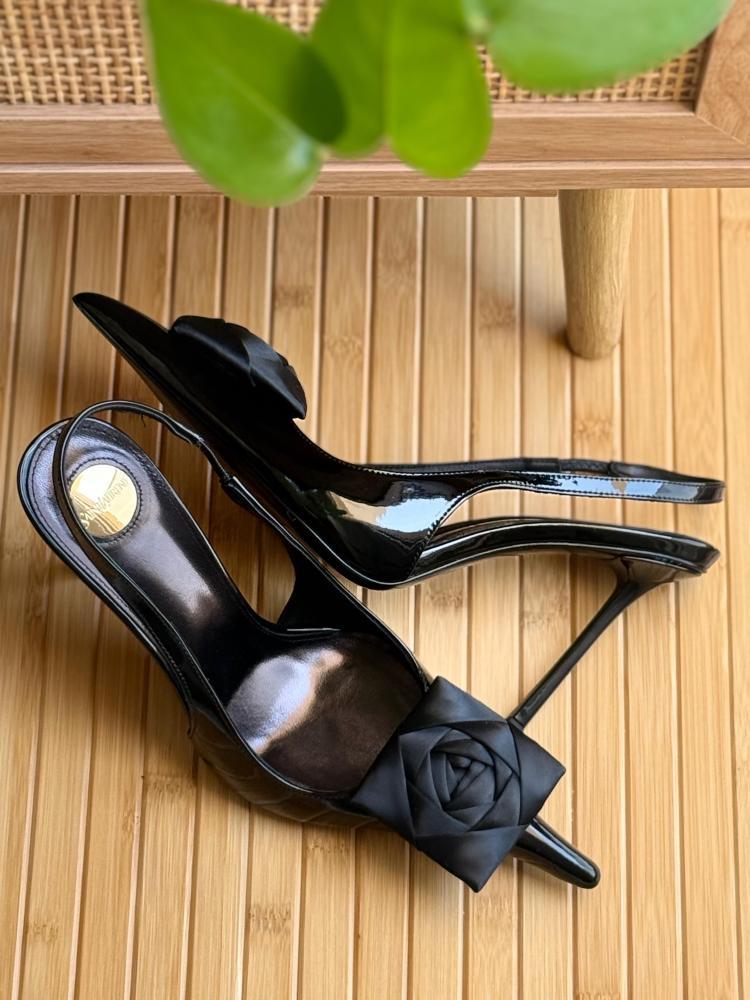 Saint Laurent Rose Slingback Heels