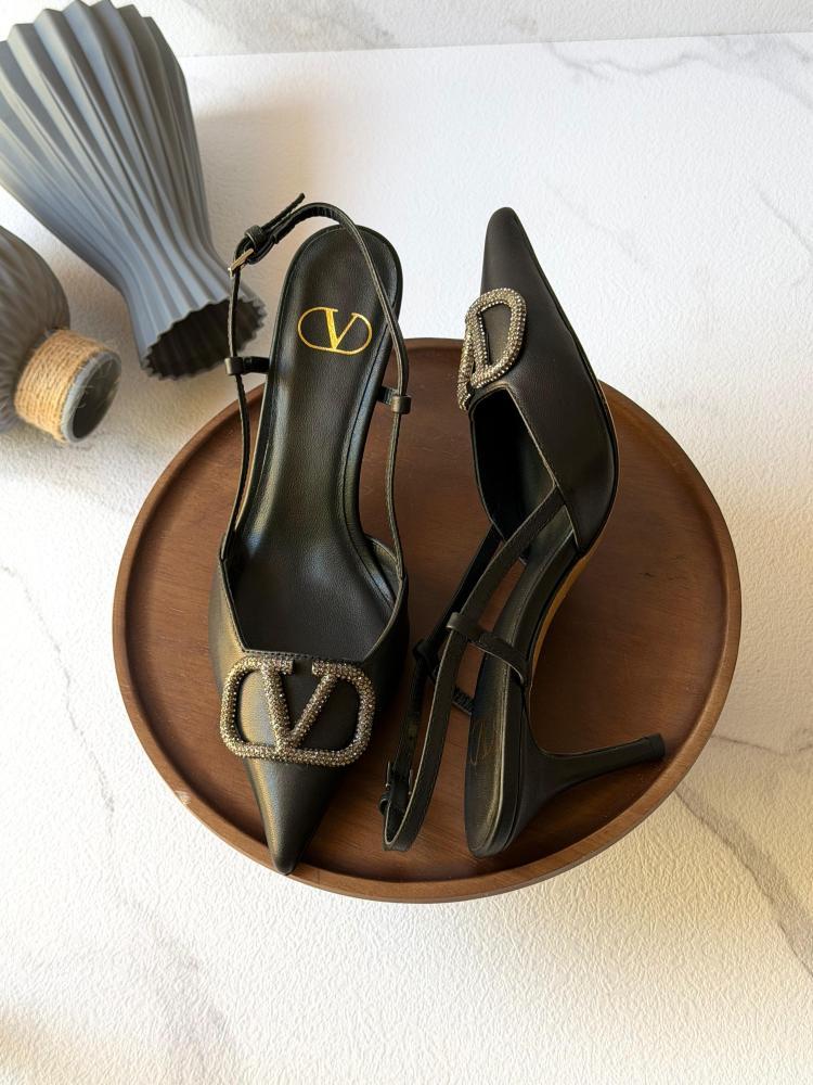 Valentino V-Logo Slingback Heels