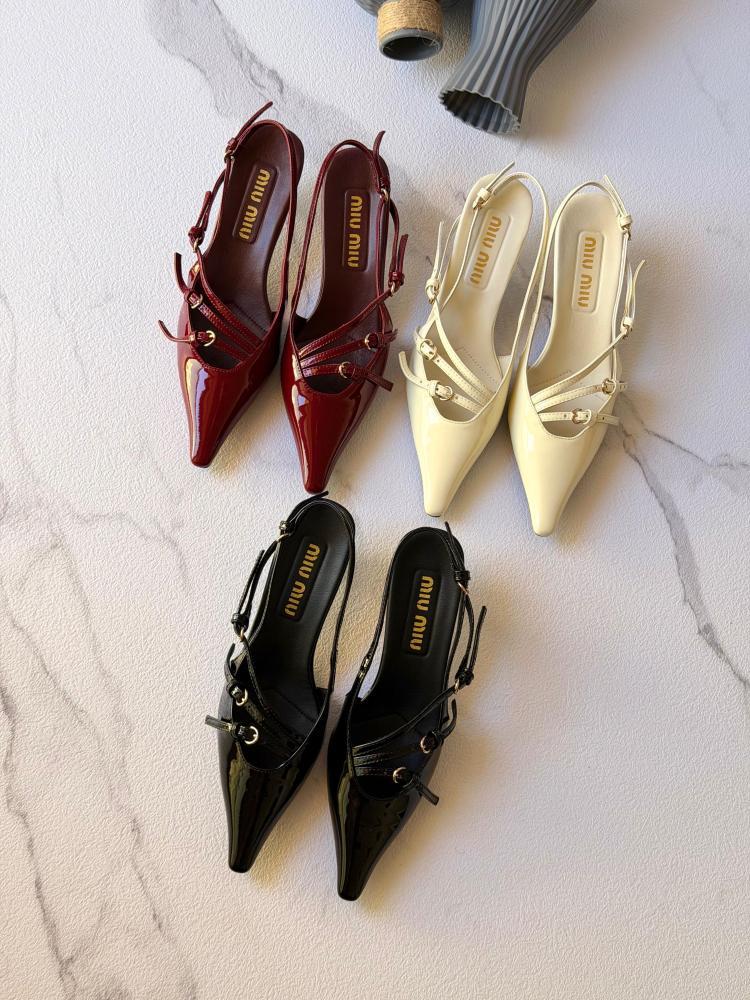 Miu Miu Patent Slingback Heels