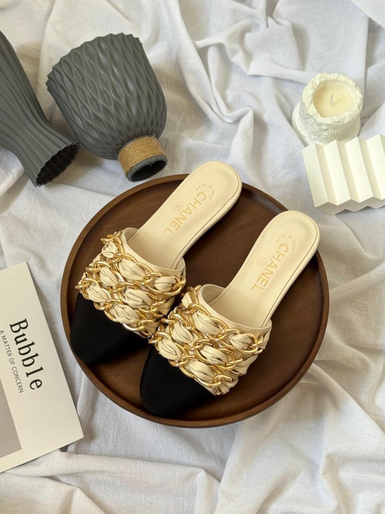 Chanel Chain Mules