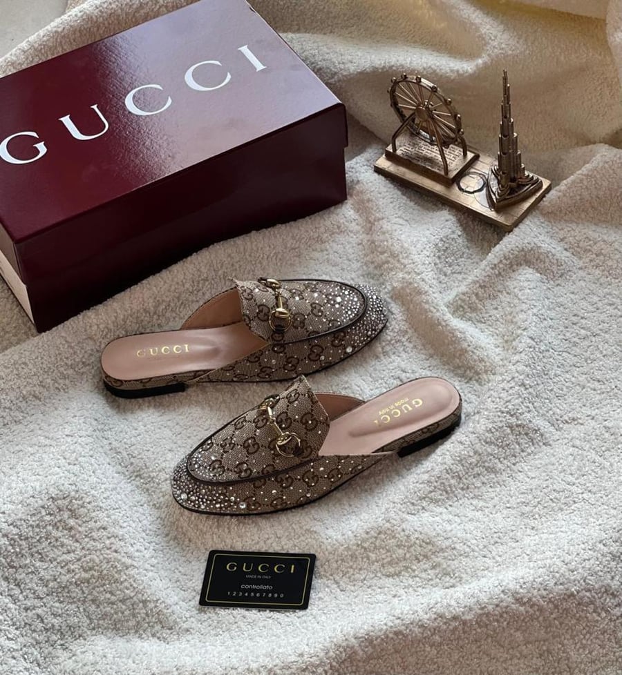 Gucci Crystal GG Mule