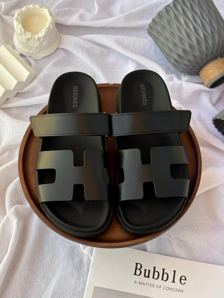 Hermès Chypre Sandals Black