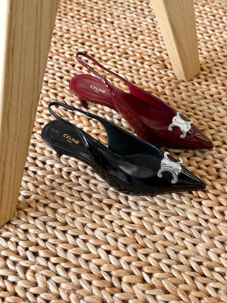 Celine Triomphe Slingback Pumps