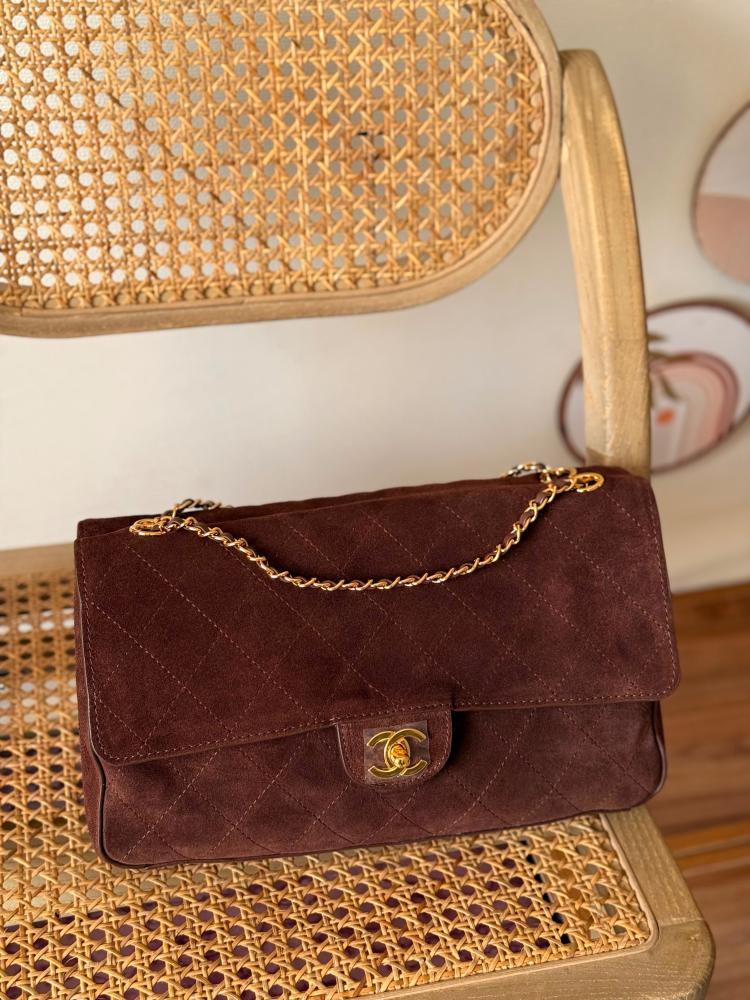 Chanel Classic Suede Chain Shoulder Bag