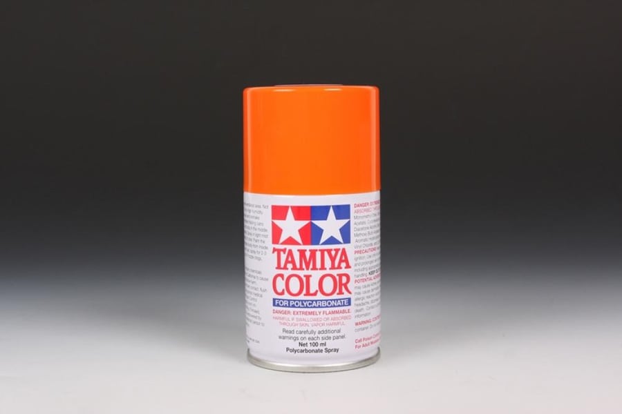 Tamiya PS-62 Pure Orange Lexan Spray Paint (100ml) for RC (86062)