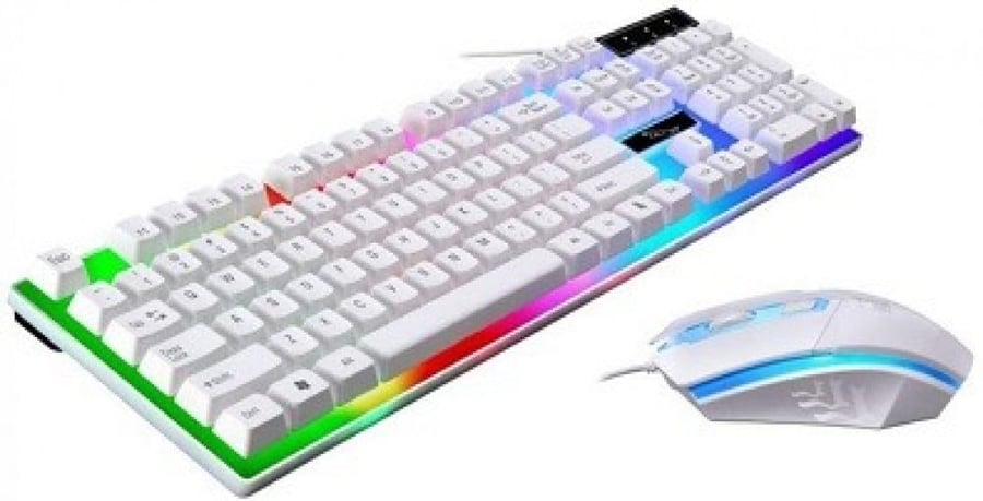 لوحة مفاتيح ألعاب مع ماوس تي 6 باضاءة