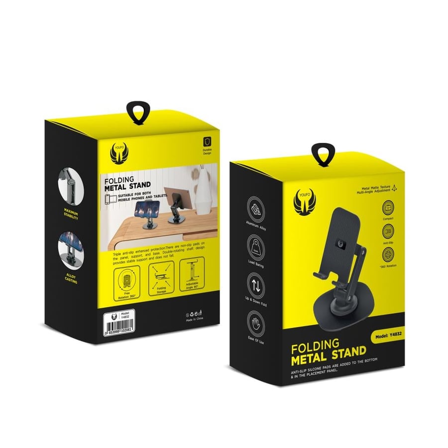 Yufu Y4832 - Desktop stand for mobile with 360-degree rotation feature