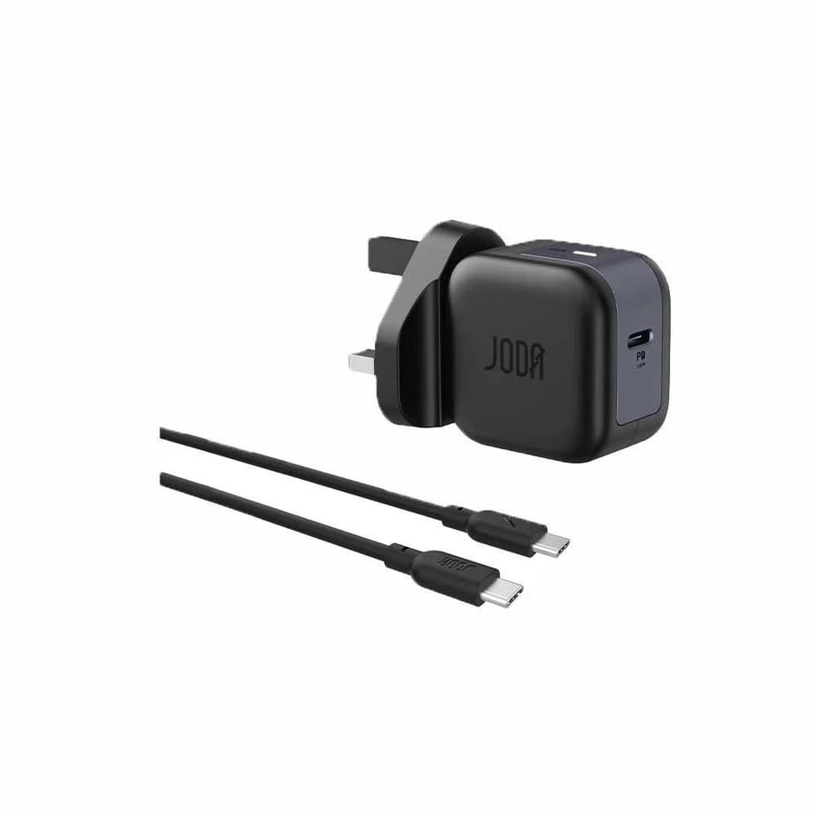 JODA package two in one wall charger with 20 watt PD + Type C to Type C cable with 60 watt