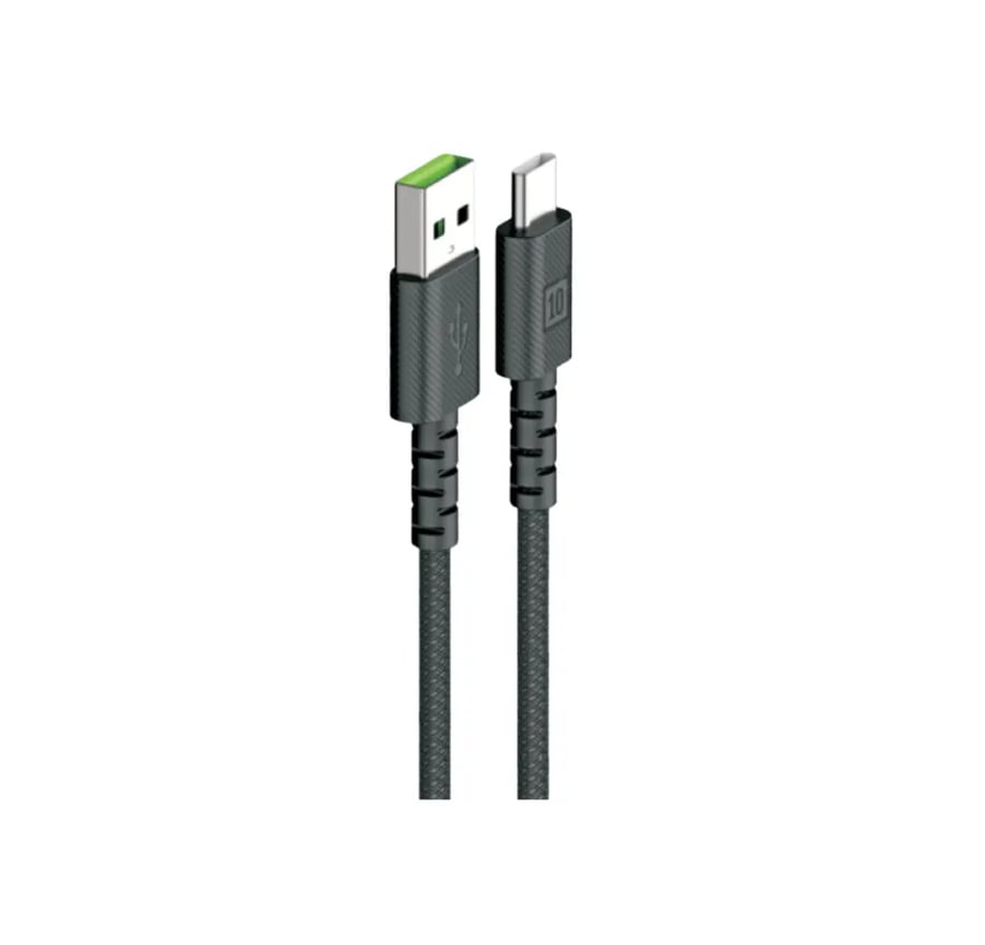 كيبل TenPlus USB-A إلى Micro USB نايلون 3A بطول 1 متر