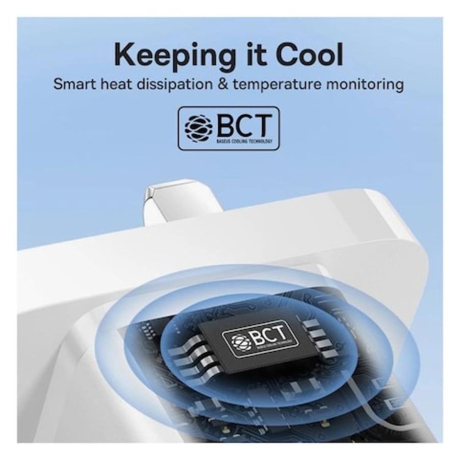 Wall charger from Bissous with one Type-C port and 30-watt power with GaN5 technology