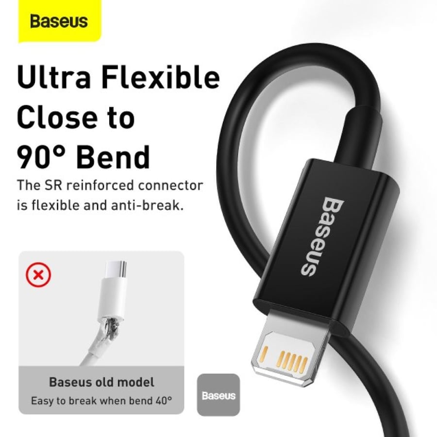كيبل Baseus Superior Series USB إلى Lightning – شحن سريع 2.4A ونقل بيانات