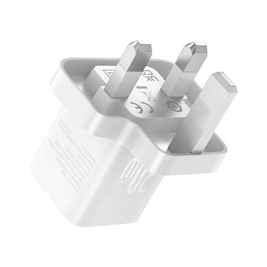 Wall charger from Bissous with one Type-C port and 30-watt power with GaN5 technology
