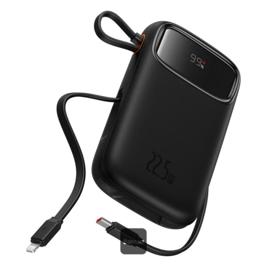 Power bank Baseus capacity 20000 mAh with cable dual Lightning and Type-C with power 22.5 watts