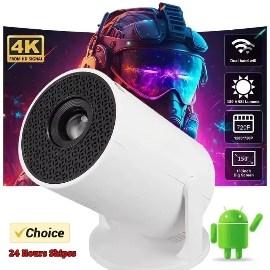 جهاز عرض بروجيكتور 4K ذكي للمنزل والسفر