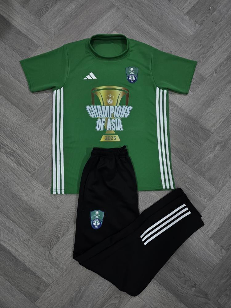 طقم كأس النخبة الاسيويه بشعار نادي الاهلي السعودي