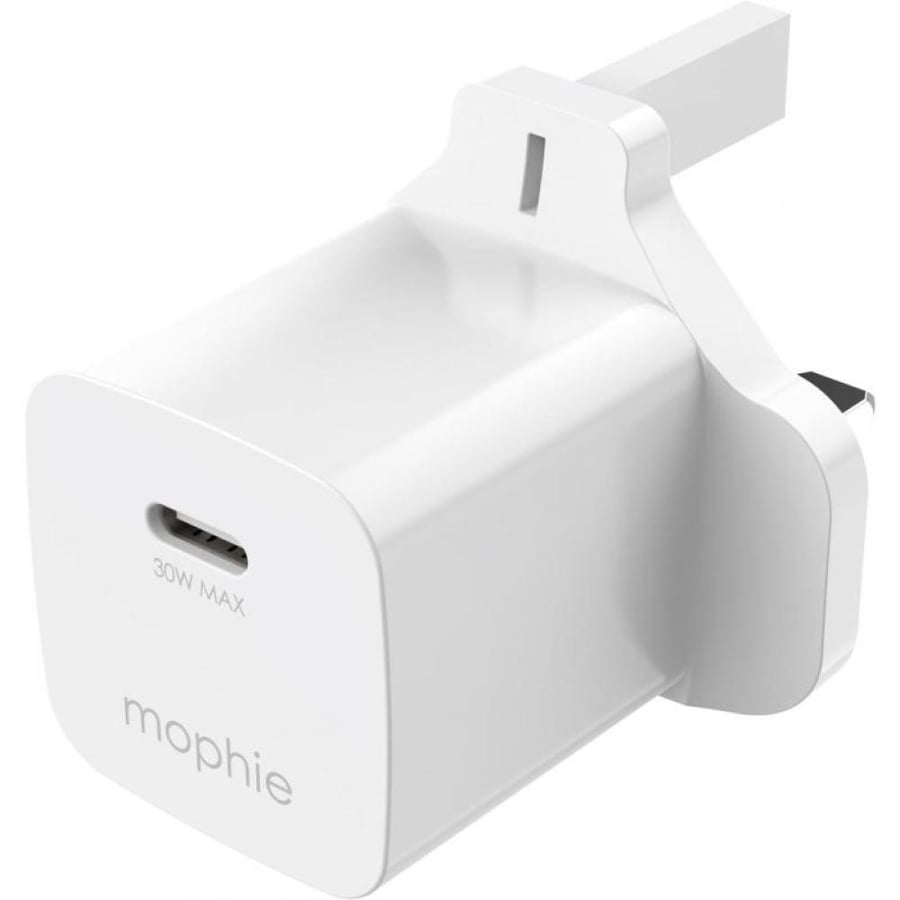 Mophie Essentials 30W USB C GaN Fast Battery Charging 30 Watts Single USB C White