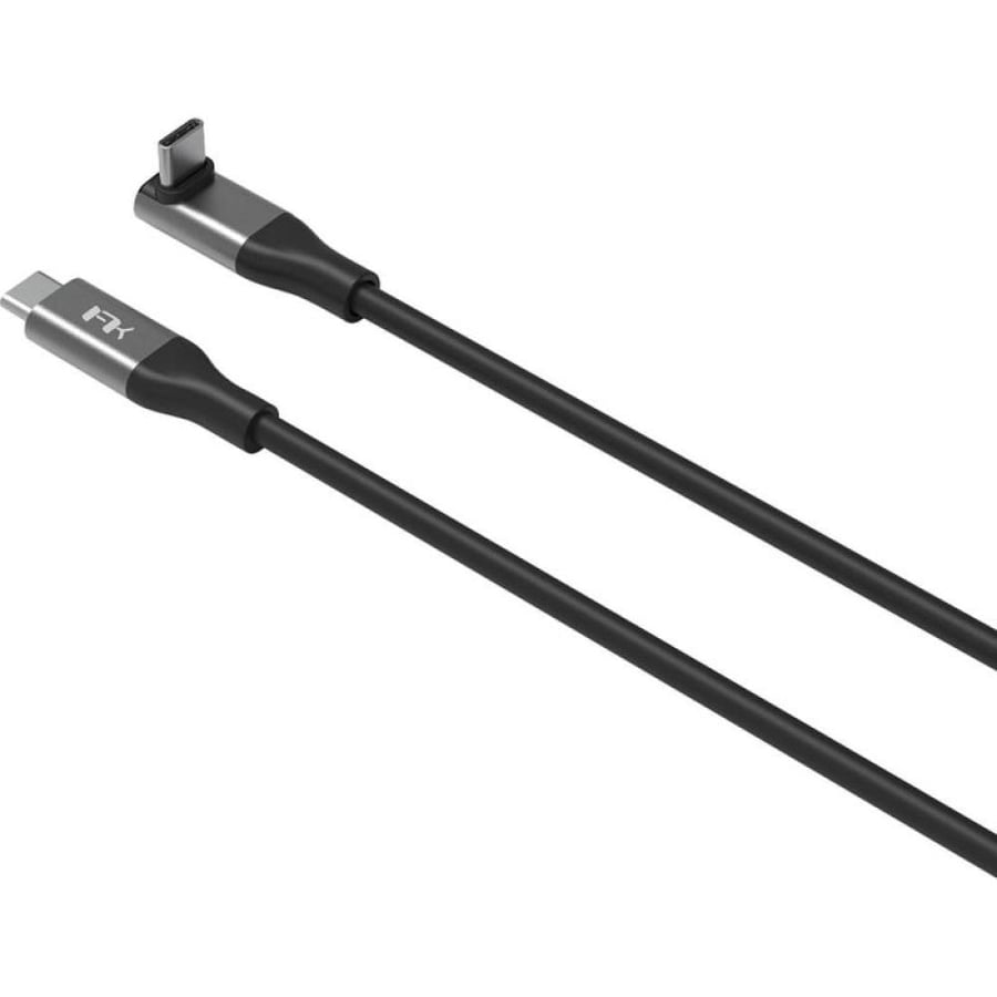 FeelTek Kleio USB-C to USB-C (L-Shape) Sync & Charge Cable, 1.00 m ( 3.28 ft ), Black