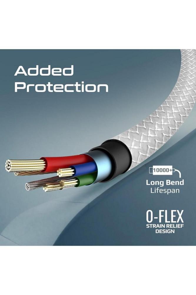 Promate USB-A to Lightning Cable 200cm, Anti-Tangle Silicone Cord