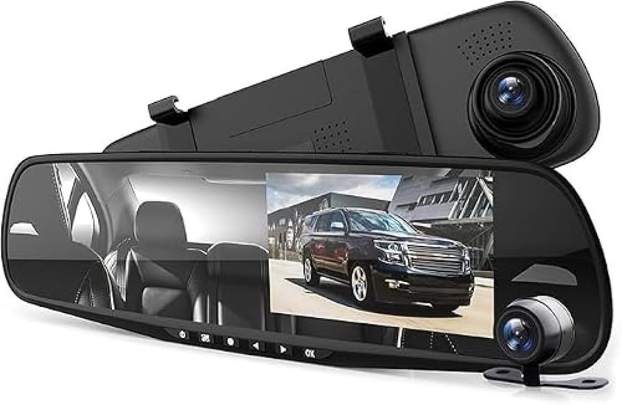 Mirror Dash Cam with Reverse Camera